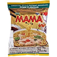 Mama Instant Noodles Pork - Paquete de 90 x 60 gr - Total: 5400 gr